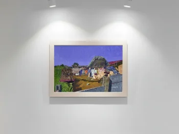 An eavesdropper’s view into a neighbour’s yard.