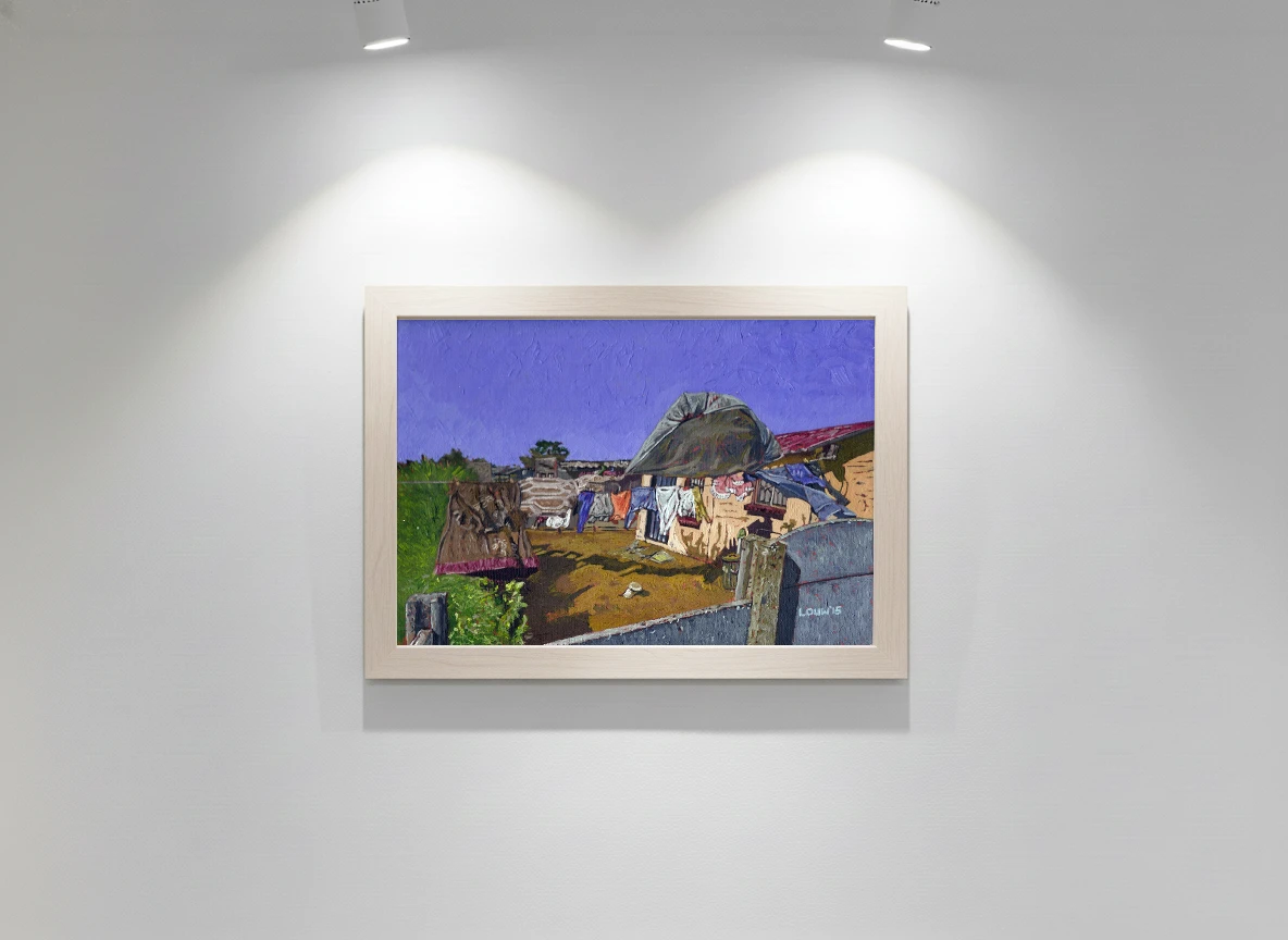 An eavesdropper’s view into a neighbour’s yard.