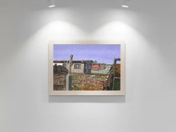 Clean and minimal township backyard in broad day light.