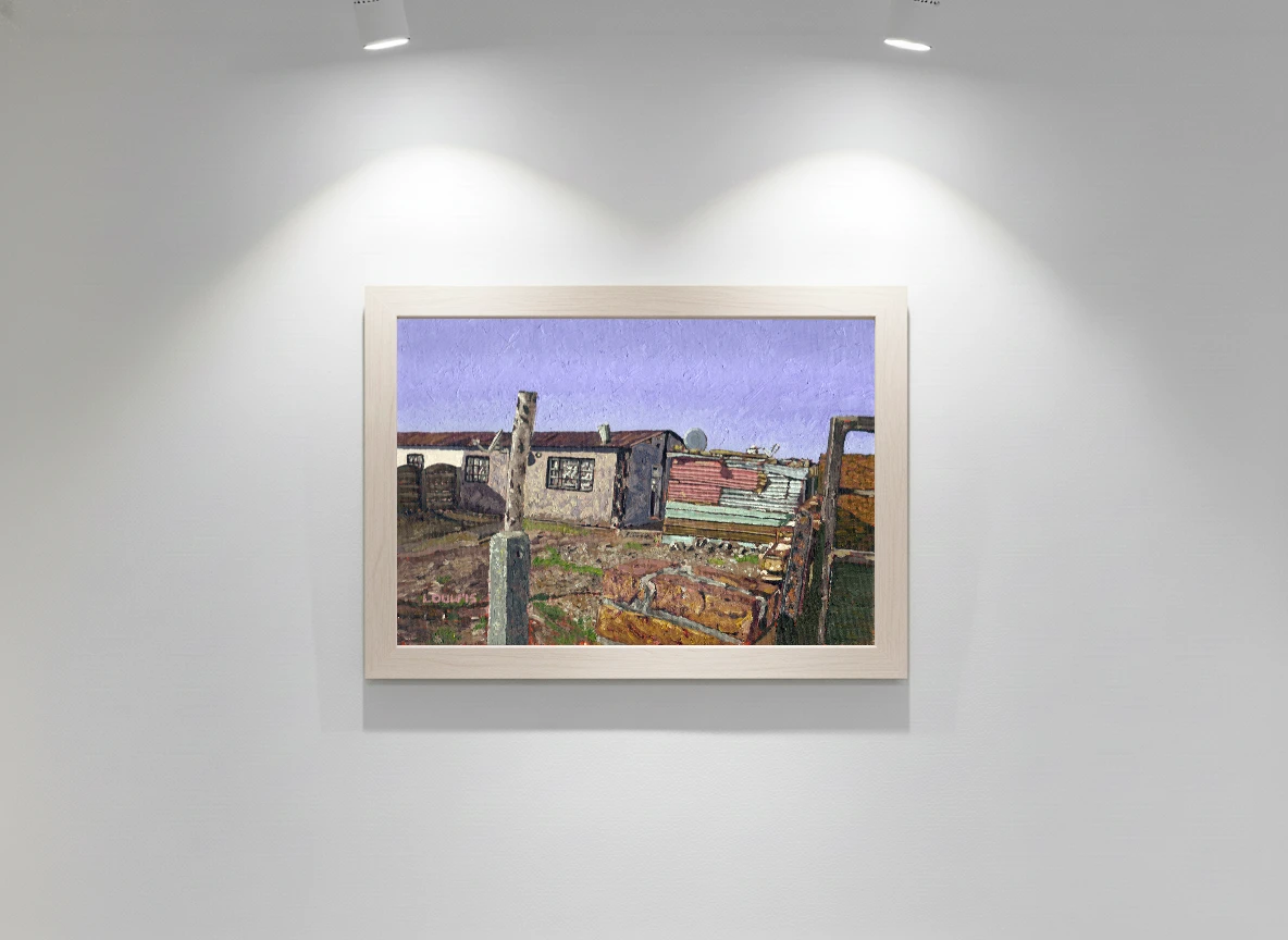 Clean and minimal township backyard in broad day light.